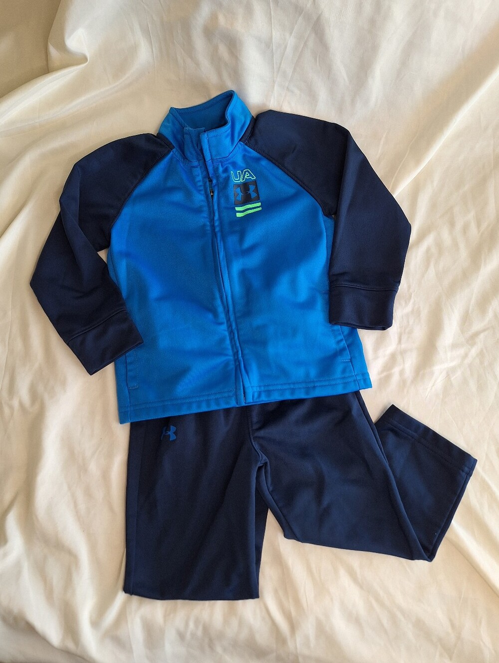 Under Armour Boys Blue & Navy Two-Piece Sweater & Pants Tracksuit Set Size 24 mo